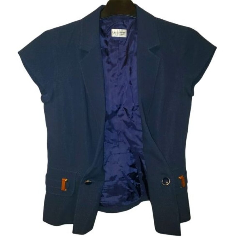 Philosophy Di Alberta Ferretti Vest Navy Blue Size Small